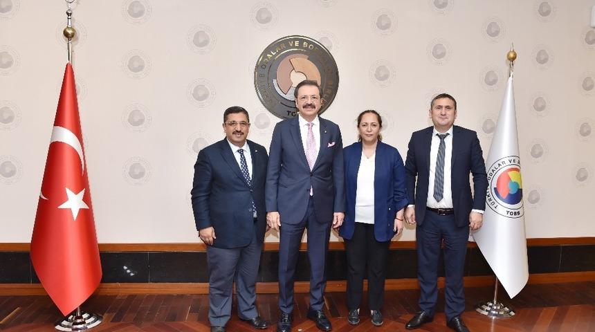 TATSO heyetinden TOBB Başkanı Hisarcıklıoğlu’na ziyaret