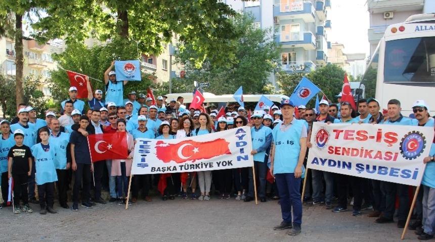 Aydın&rsquo;da iş&ccedil;iler 1 Mayıs kutlamaları