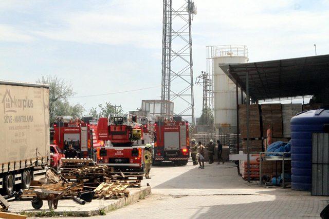 Strafor fabrikasında korkutan yangın 2