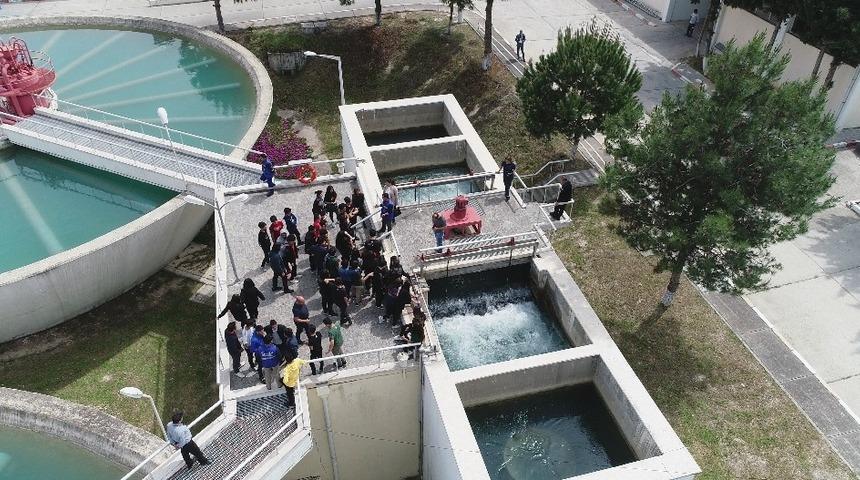 &Ouml;ğrenciler i&ccedil;mesuyu arıtma tesisini inceledi
