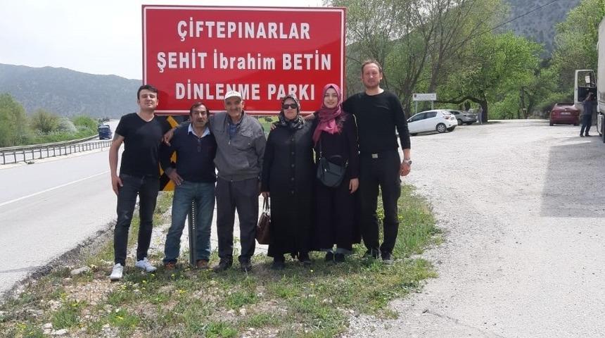 Şehit ailesinden teşekkür ziyareti