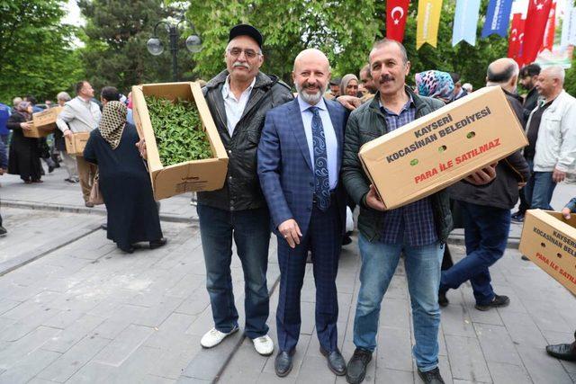 Kayseri'de 1 kilometrelik domates fidesi kuyruğu