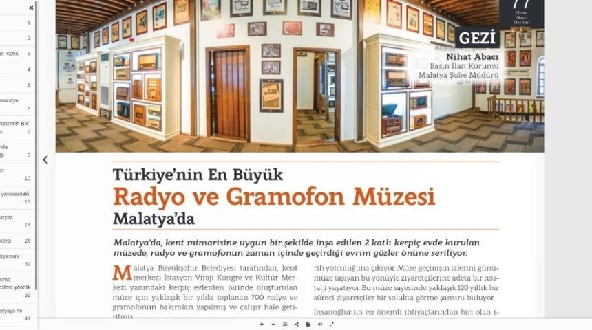 T&uuml;rkiye&rsquo;nin en b&uuml;y&uuml;k Radyo ve Gramofon M&uuml;zesi  BİK Dergisinde