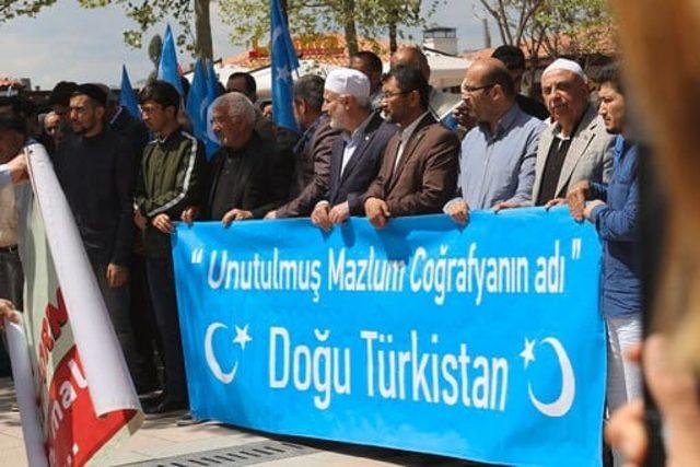 Çin Zulmü Hacı Bayram Camii’nde  protesto edildi