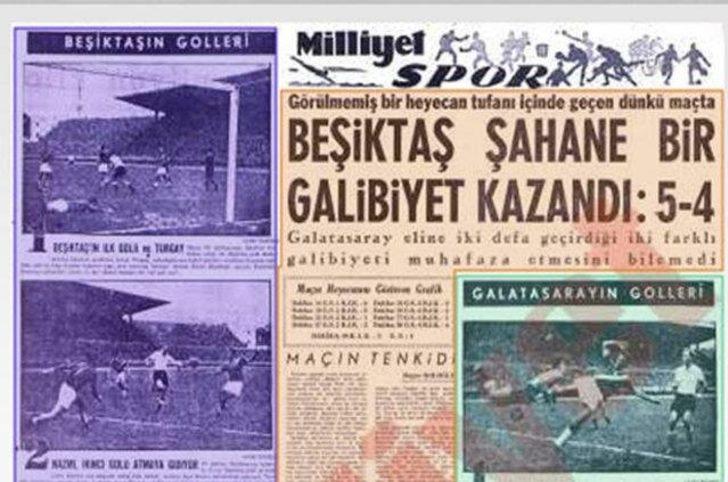 Unutulmaz Beşiktaş - Galatasaray derbi manşetleri 
