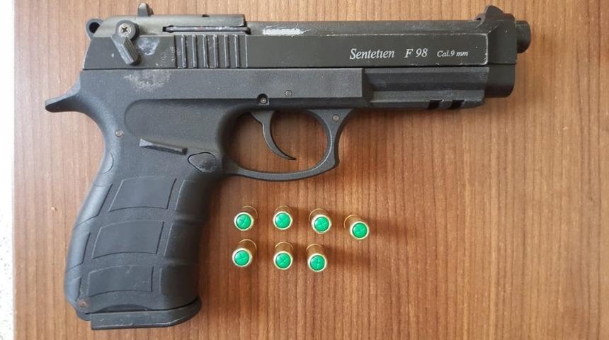 Seri numarası silinmiş tabanca ele ge&ccedil;irildi