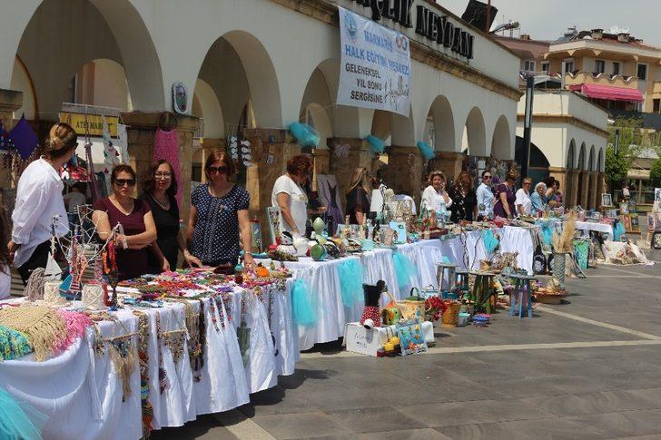 Kursiyerlerin yaptığı ürünlere turistler yoğun ilgi gösteriyor G4