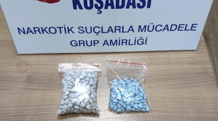 Kuşadası&rsquo;nda uyuşturucu hap operasyonu