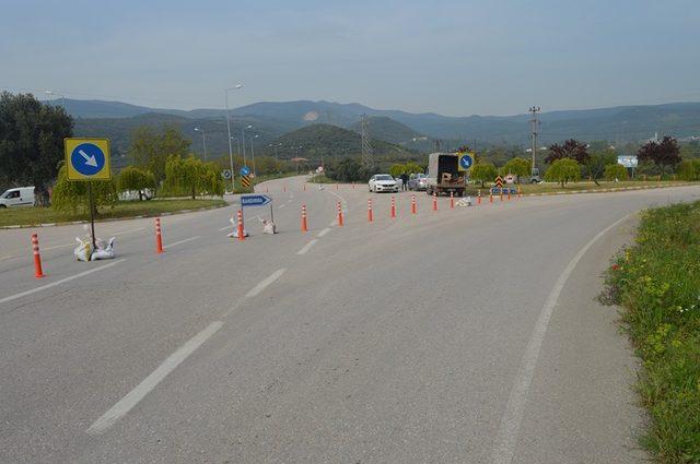 Erdek-Bandırma yolu tek şeride inecek