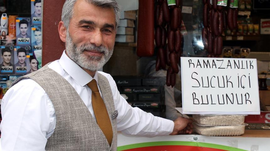 Kayseri'de Ramazan ayının vazgeçilmezi sucuk içi