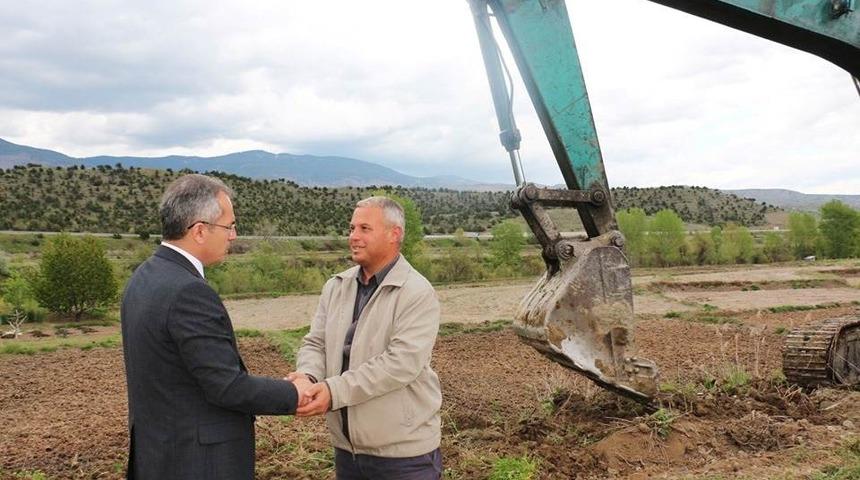 Kaymakam Pişkin, sulama kanallarında incelemelerde bulundu