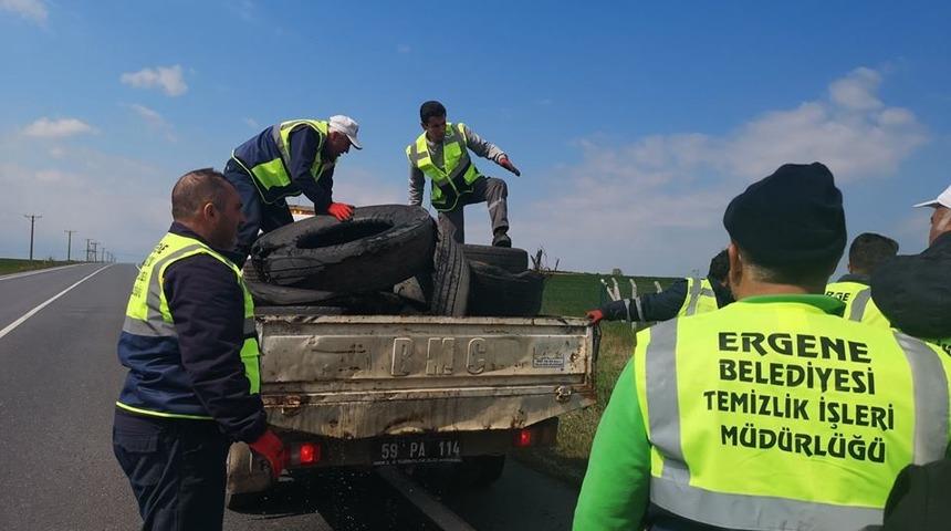 &Ouml;mr&uuml;n&uuml; tamamlamış lastikler geri d&ouml;n&uuml;ş&uuml;me kazandırılıyor
