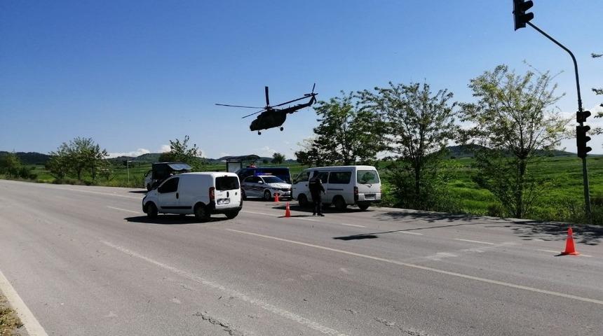 Balıkesir&rsquo;de trafik havadan denetlendi