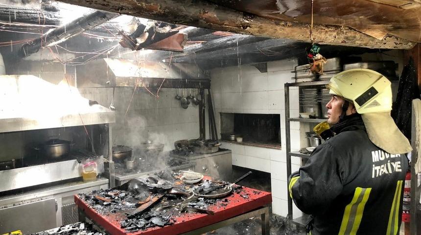 Karabağlar yaylasında işyeri yangını