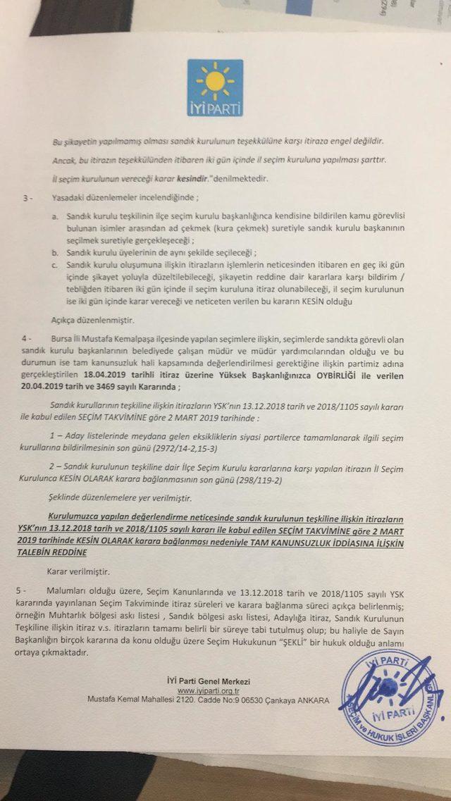 İstanbul seçiminin yenilenmesine, İYİ Parti'den itiraz