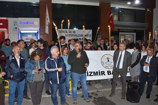 İzmir Barosu'nun protesto 'nöbet'i devam ediyor
