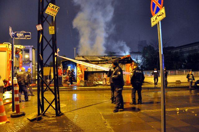 Başkent'te büfe yangını