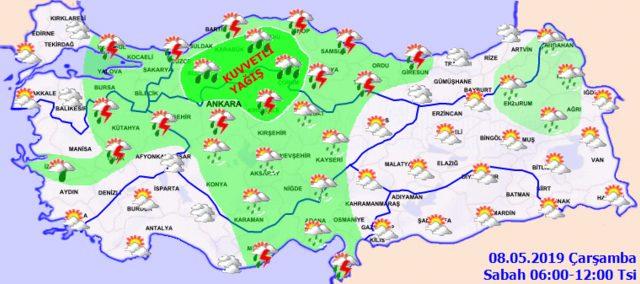 Kuvvetli sağanak yağış geliyor! Birçok ili etkileyecek 8 Mayıs Çarşamba Meteoroloji hava durumu