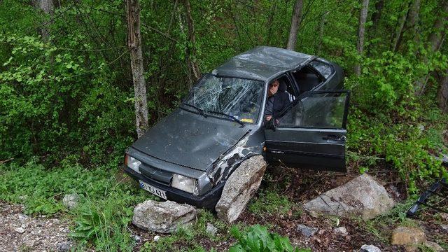 (Özel) Kazadan sonra saatlerce aracın koltuğundan kalkamadı