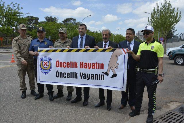 Siverek’te Trafik Haftası’nda ‘öncelik yayanın’ etkinliği