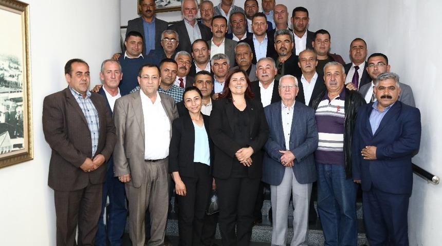 Germencikli muhtarlardan Başkan &Ccedil;er&ccedil;ioğlu&rsquo;na ziyaret