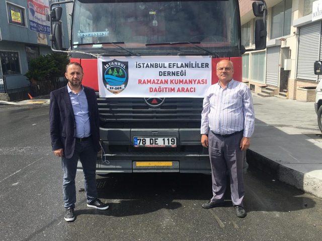 İstanbul Eflaniler Derneği 285 aileye ramazan kumanyası dağıttı