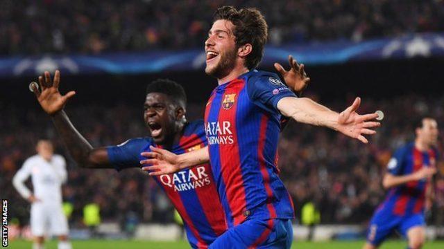 Sergi Roberto Barcelona'ya turu getiren altıncı golün ardından