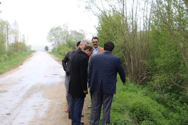 Dumlupınar’da köy yolu yapım çalışmaları