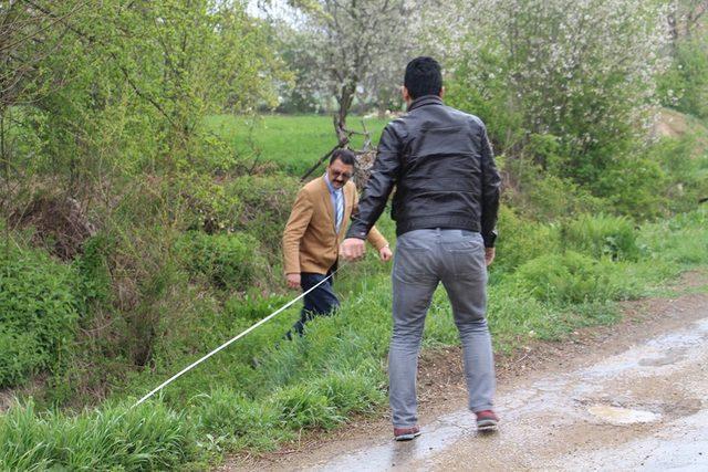 Dumlupınar’da köy yolu yapım çalışmaları