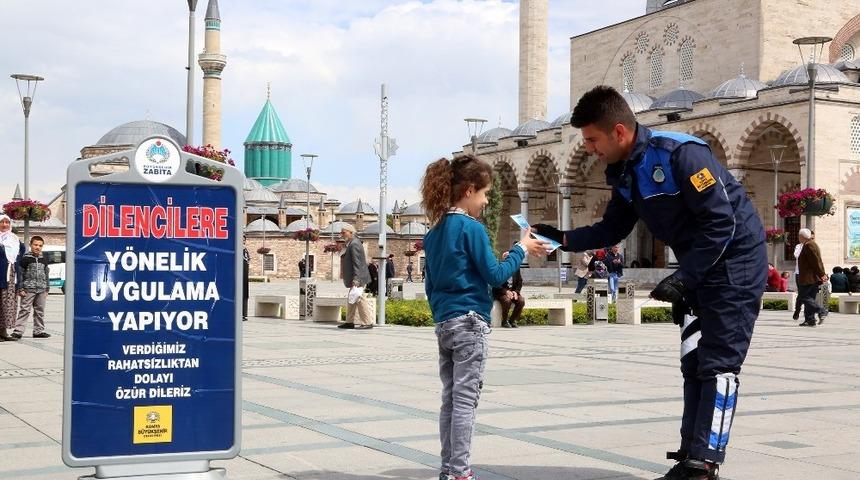 Konya&rsquo;da dilencilik yapanlara karşı denetim arttırıldı