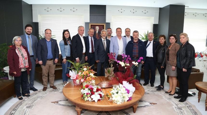 CHP&rsquo;lilerden Başkan Turgay Erdem&rsquo;e ziyaret