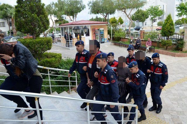 Didim merkezli uyuşturucu operasyonunun zanlıları adliyeye sevk edildi