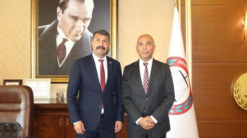 Emniyet M&uuml;d&uuml;r&uuml; Şahne&rsquo;den Baro Başkanı Yeşilboğaz&rsquo;a ziyaret