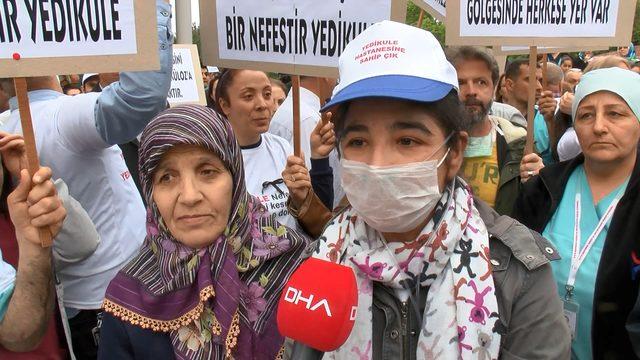 Yedikule'de protesto için toplandılar, müjdeli haberle dağıldılar