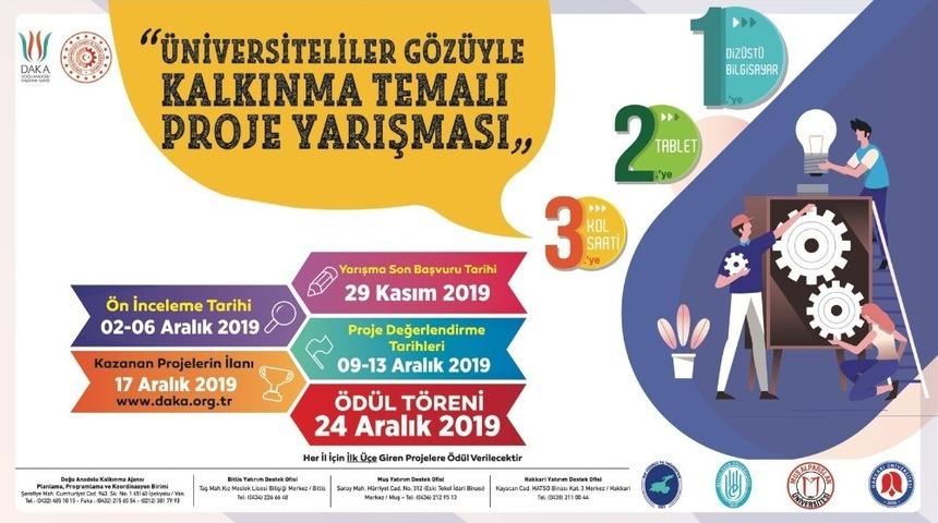 &Uuml;niversiteliler G&ouml;z&uuml;yle Kalkınma Temalı Proje Yarışmasının başvuru s&uuml;resi uzatıldı