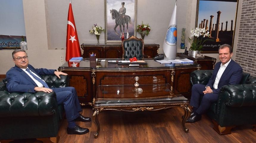 Vali Su&rsquo;dan Başkan Se&ccedil;er&rsquo;e &lsquo;hayırlı olsun&rsquo; ziyareti