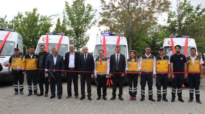 Karaman’a gönderilen 7 yeni ambulans göreve başladı