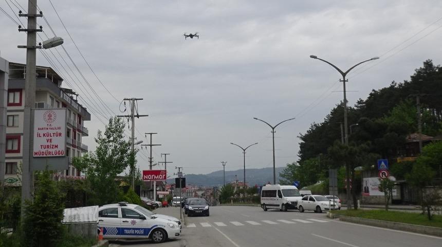 Emniyetten dronlu yaya yolu denetimi