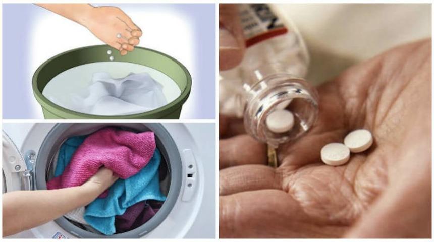 &Ccedil;amaşır makinenize attığınız aspirin bakın neler yapıyor!