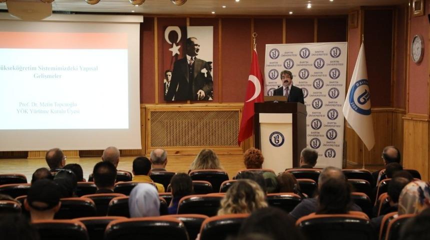 Y&Ouml;K Y&uuml;r&uuml;tme Kurulu &Uuml;yesi Prof. Dr. Metin Top&ccedil;uoğlu Bartın &Uuml;niversitesi&rsquo;ndeydi