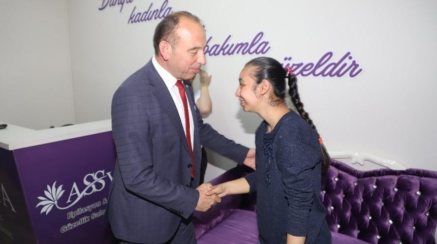 Başkan Akın Sema&rsquo;nın mutluluğuna ortak oldu