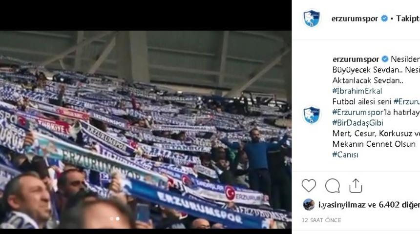 BB Erzurumspor, İbrahim Erkal&rsquo;ı andı