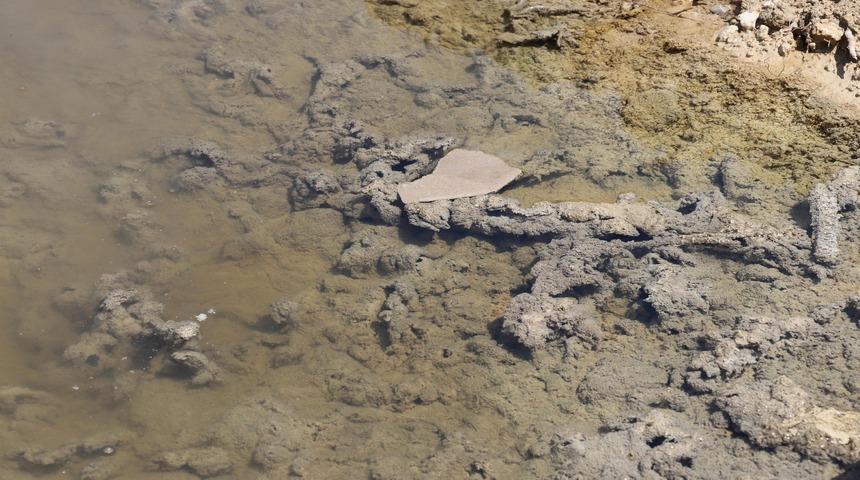 Denizli'deki depremden sonra oluşan yarıktan zehirli su akıyor