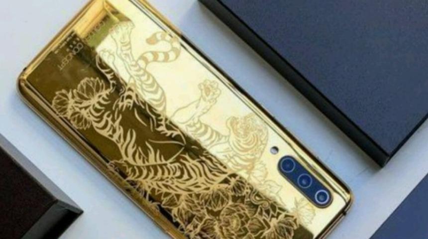 24 ayar saf altın kaplama Xiaomi Mi 9 