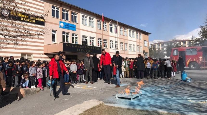 Develi’de Öğrencilere Yangın Eğitimi Verildi