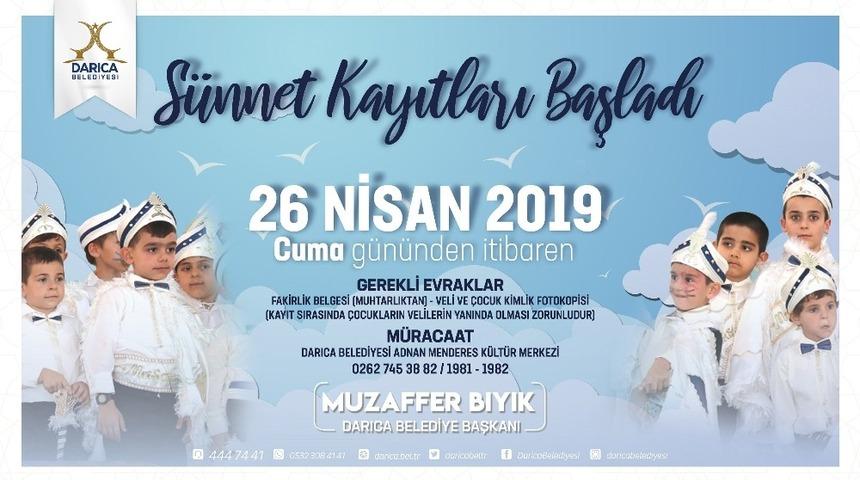 Darıca&rsquo;da s&uuml;nnet kayıtları devam ediyor