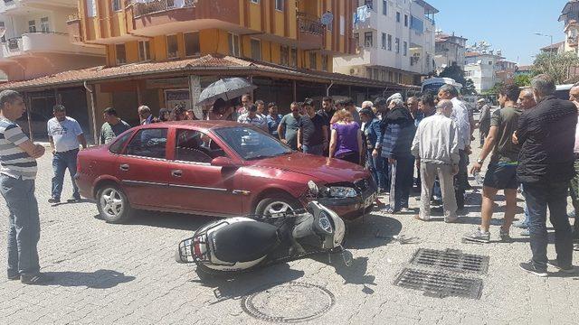 Manavgat’ta motosiklet kazası: 1 yaralı