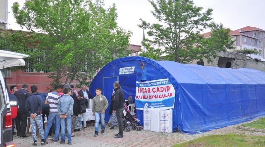 G&ouml;lbaşı Belediyesinden 9 noktaya iftar &ccedil;adırı