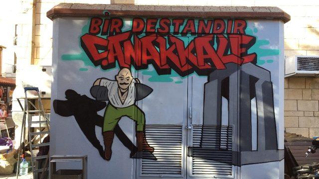 Çanakkale ruhu trafoya işlendi