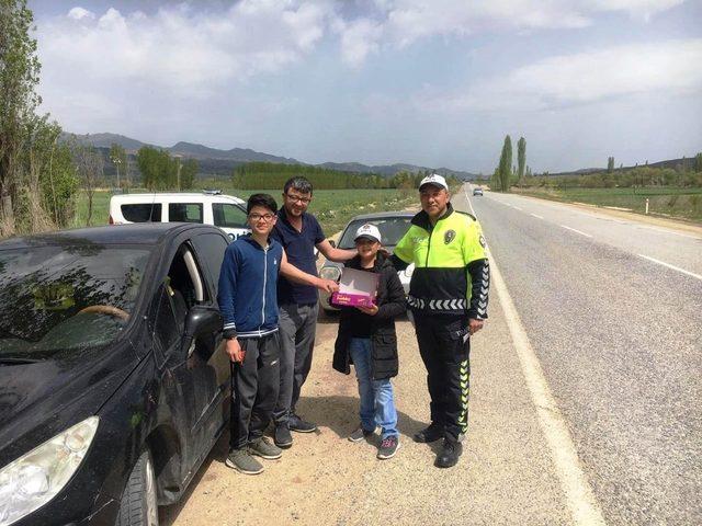 Hisarcık’ta öğrencilere trafik eğitimi